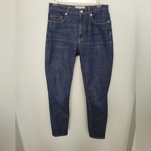 Everlane High Rise Skinny Stretch Dark Wash Jeans 27 Tall - Picture 1 of 9